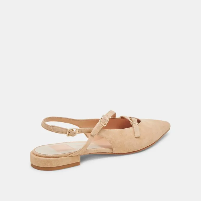 Dolce Vita Pamla Flats Tan Suede Women Flats and Loafers