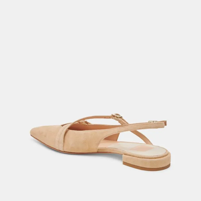 Dolce Vita Pamla Flats Tan Suede Women Flats and Loafers