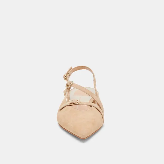Dolce Vita Pamla Flats Tan Suede Women Flats and Loafers