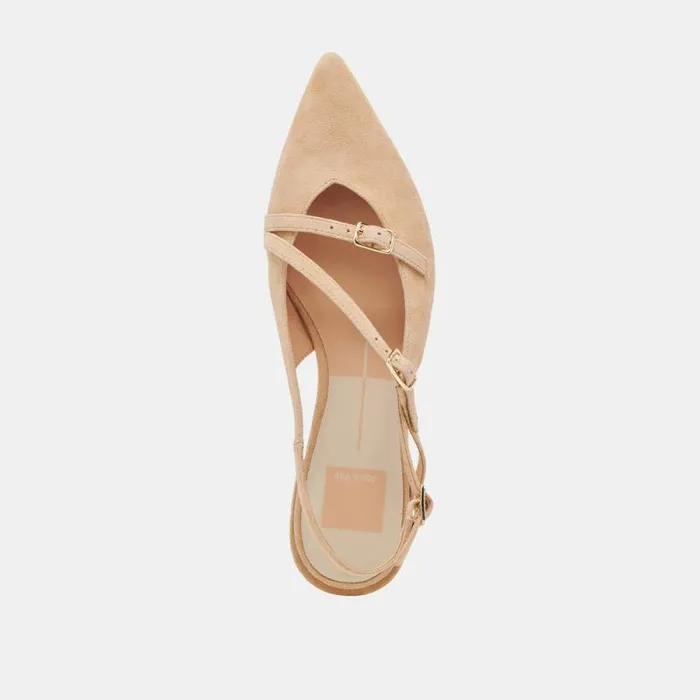 Dolce Vita Pamla Flats Tan Suede Women Flats and Loafers