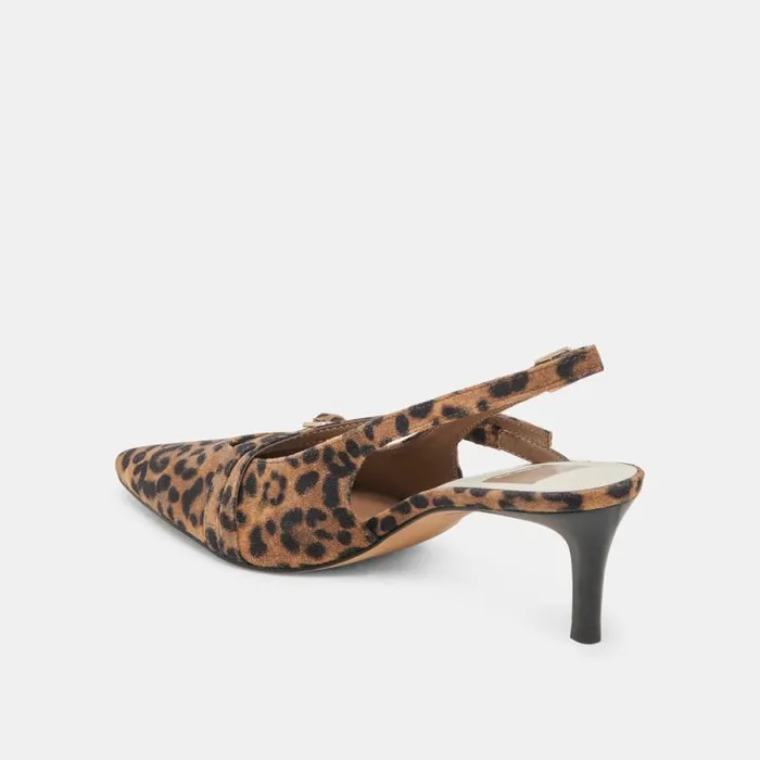 Dolce Vita Pamla Mid Heels Leopard Suede Women Heels