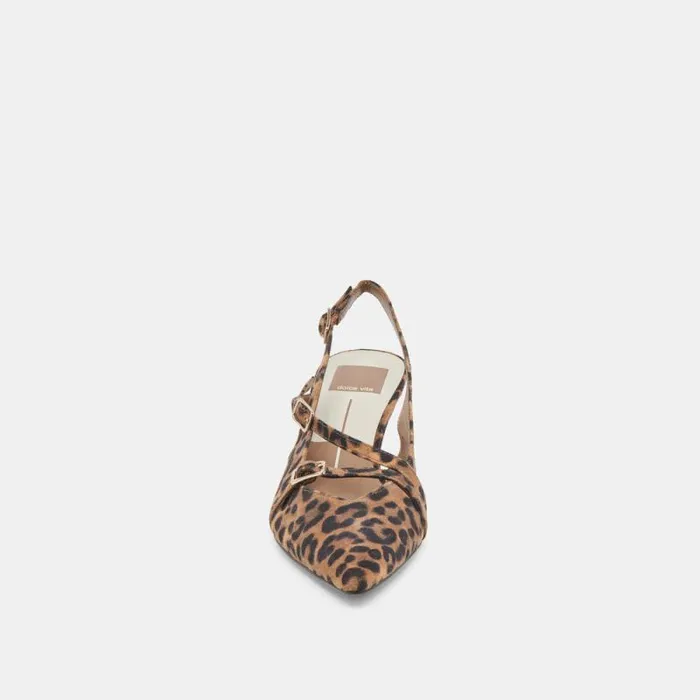 Dolce Vita Pamla Mid Heels Leopard Suede Women Heels