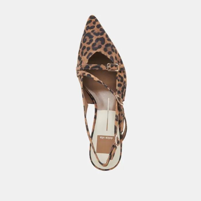 Dolce Vita Pamla Mid Heels Leopard Suede Women Heels