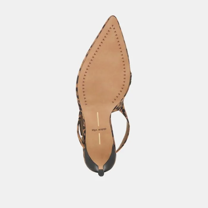 Dolce Vita Pamla Mid Heels Leopard Suede Women Heels