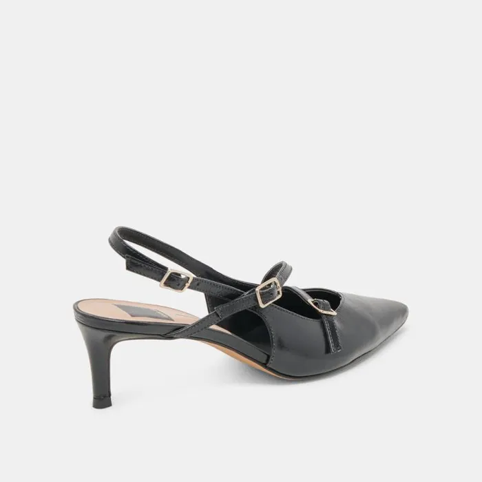 Dolce Vita Pamla Mid Heels Midnight Crinkle Patent Women Heels