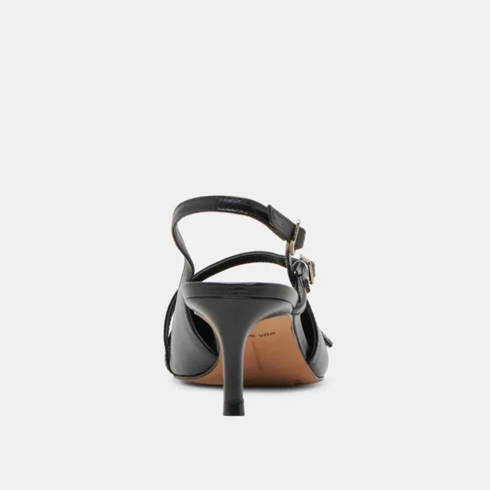Dolce Vita Pamla Mid Heels Midnight Crinkle Patent Women Heels