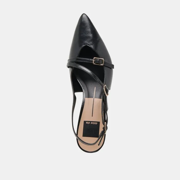 Dolce Vita Pamla Mid Heels Midnight Crinkle Patent Women Heels