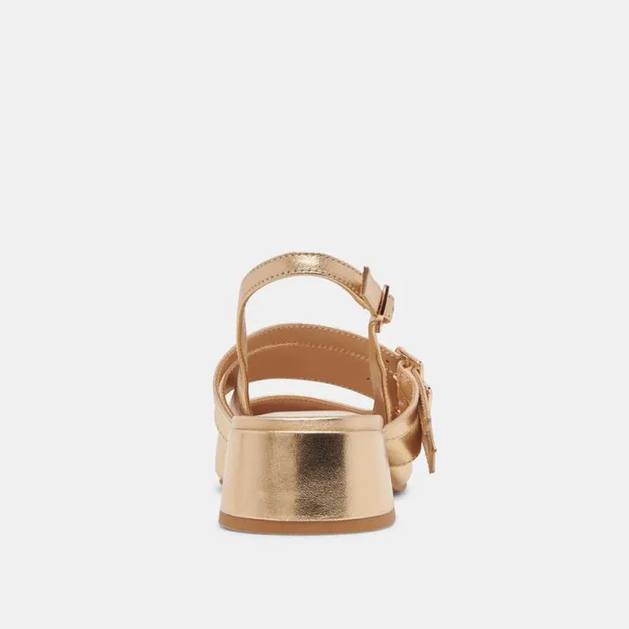 Dolce Vita Patzy Heels Gold Multi Leather Women Heels