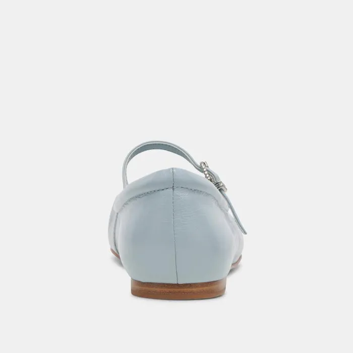Dolce Vita Reyes Ballet Flats Sky Blue Crinkle Patent Women Flats and Loafers