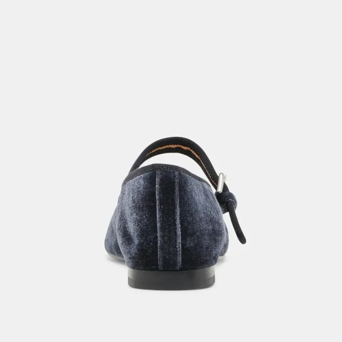 Dolce Vita Roslyn Ballet Flats Dusty Blue Velvet Women Flats and Loafers