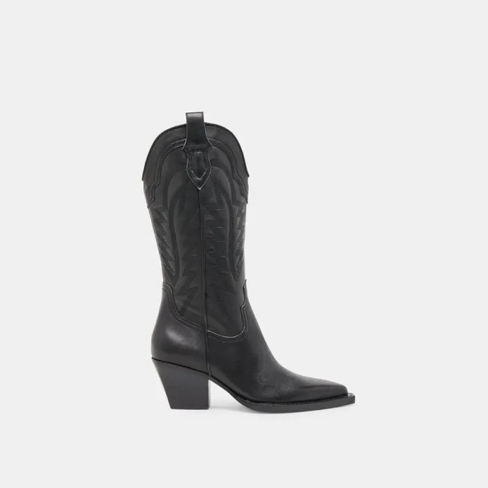 Dolce Vita Ryland Boots Black Leather Women Boots and Booties