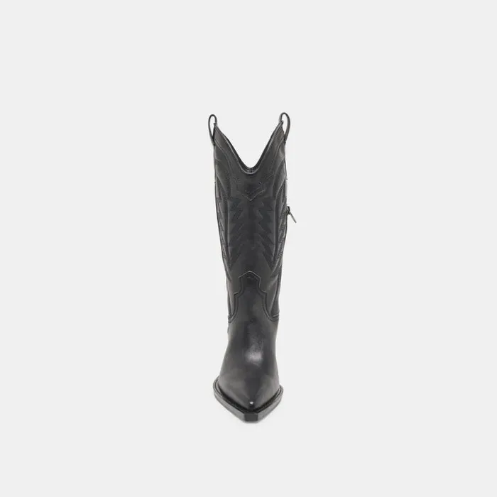 Dolce Vita Ryland Boots Black Leather Women Boots and Booties