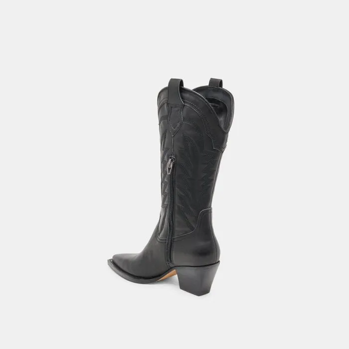 Dolce Vita Ryland Boots Black Leather Women Boots and Booties