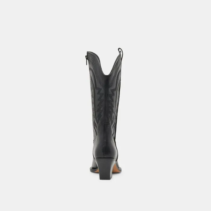 Dolce Vita Ryland Extra Wide Calf Boots Black Leather Women Boots and Booties