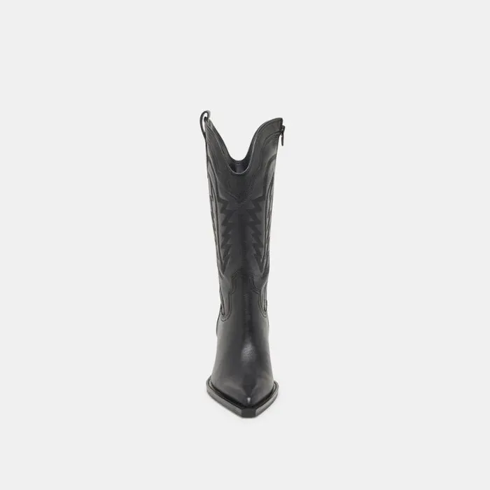 Dolce Vita Ryland Extra Wide Calf Boots Black Leather Women Boots and Booties