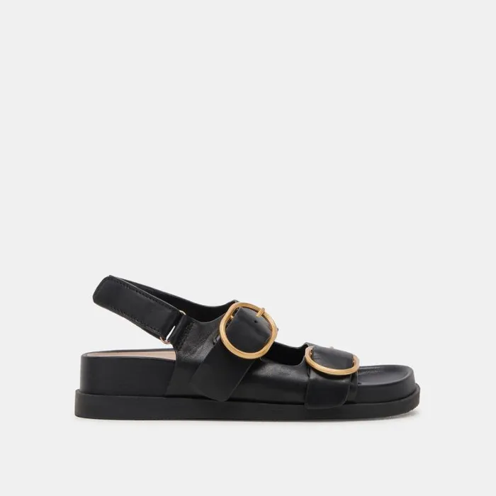 Dolce Vita Starla Sandals Black Leather Women Sandals