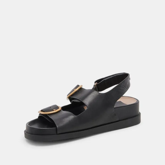 Dolce Vita Starla Sandals Black Leather Women Sandals