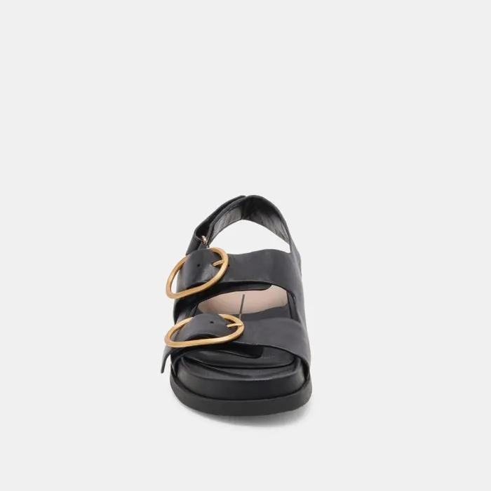 Dolce Vita Starla Sandals Black Leather Women Sandals