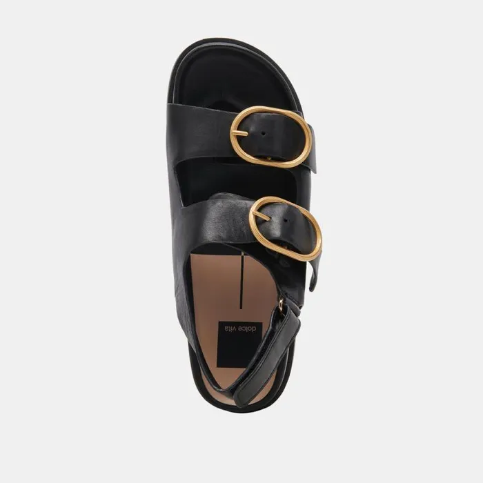 Dolce Vita Starla Sandals Black Leather Women Sandals