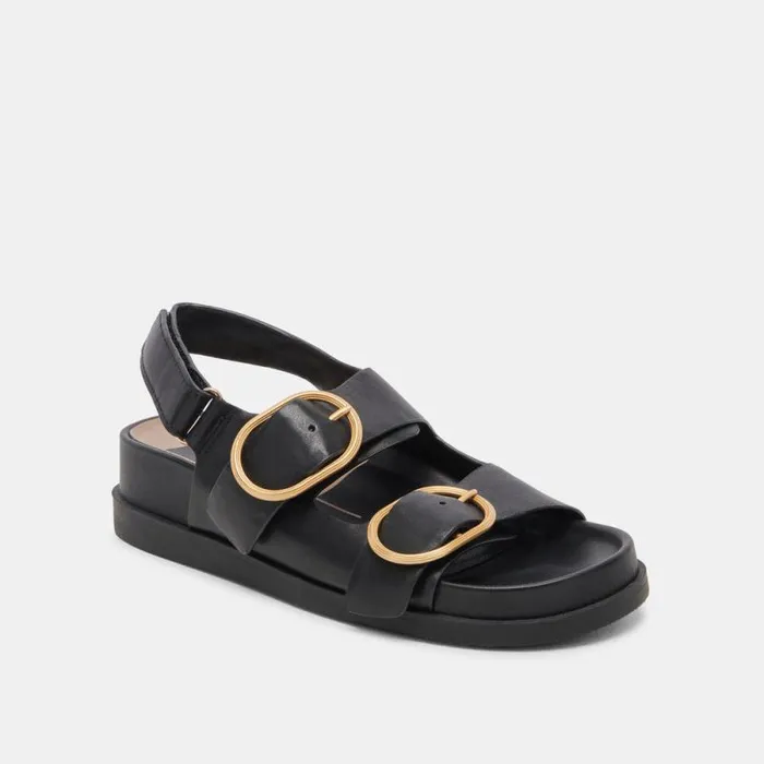 Dolce Vita Starla Sandals Black Leather Women Sandals