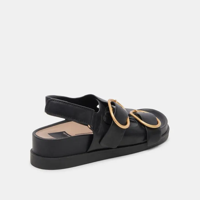 Dolce Vita Starla Sandals Black Leather Women Sandals