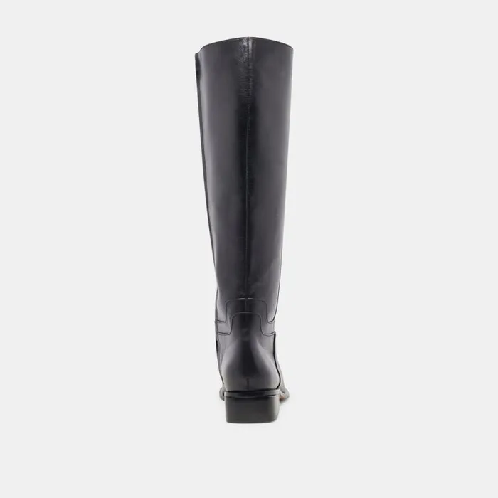 Dolce Vita Verdi Wide Calf Boots Black Leather Women Boots and Booties