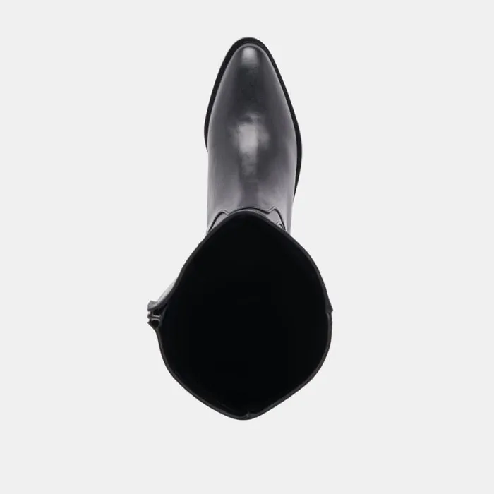 Dolce Vita Verdi Wide Calf Boots Black Leather Women Boots and Booties