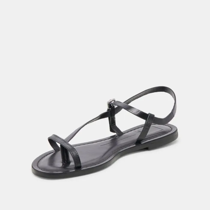 Dolce Vita Wandre Sandals Noir Embossed Leather Women Sandals