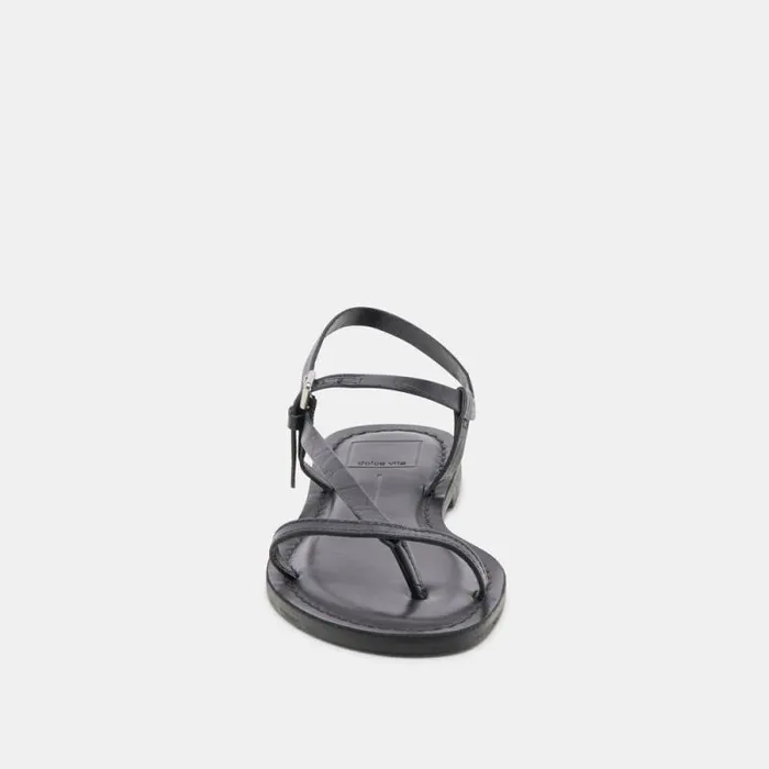 Dolce Vita Wandre Sandals Noir Embossed Leather Women Sandals