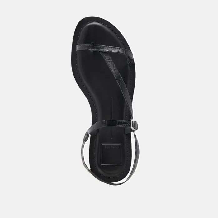 Dolce Vita Wandre Sandals Noir Embossed Leather Women Sandals