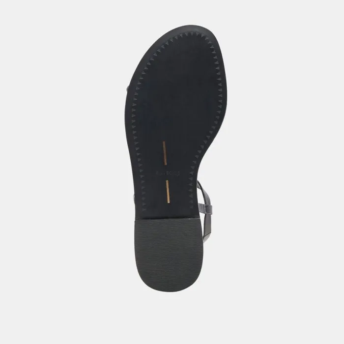 Dolce Vita Wandre Sandals Noir Embossed Leather Women Sandals