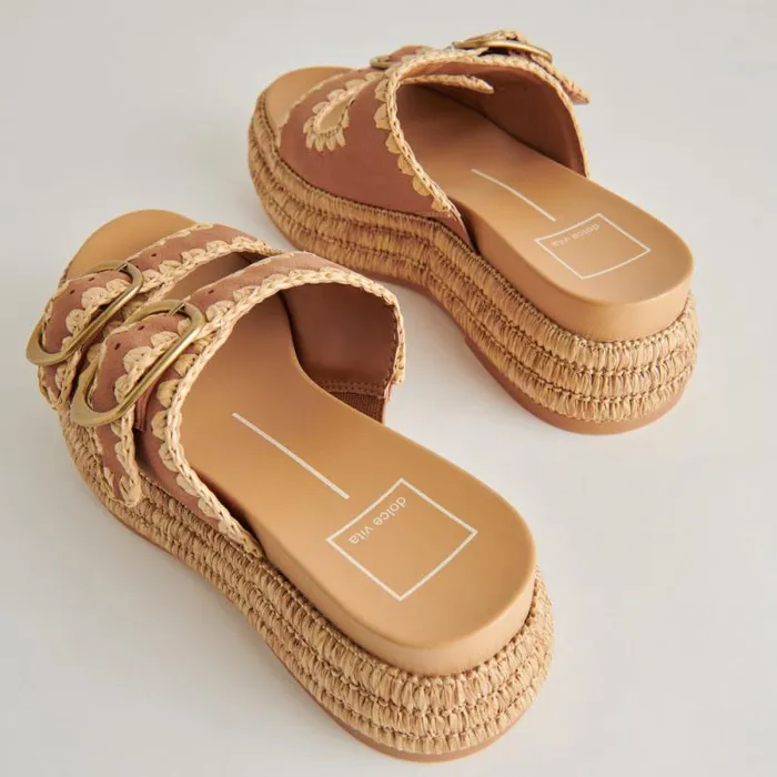 Dolce Vita Wanika Sandals Brown Nubuck Women Sandals