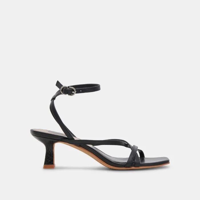 Dolce Vita Zamal Heels Black Leather Women Heels