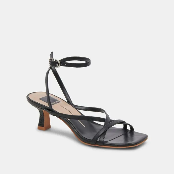 Dolce Vita Zamal Heels Black Leather Women Heels
