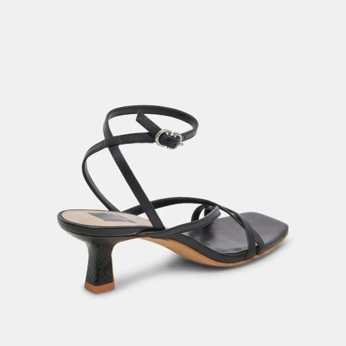 Dolce Vita Zamal Heels Black Leather Women Heels