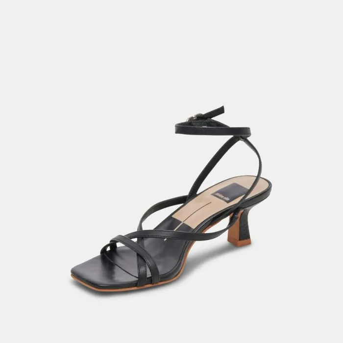 Dolce Vita Zamal Heels Black Leather Women Heels