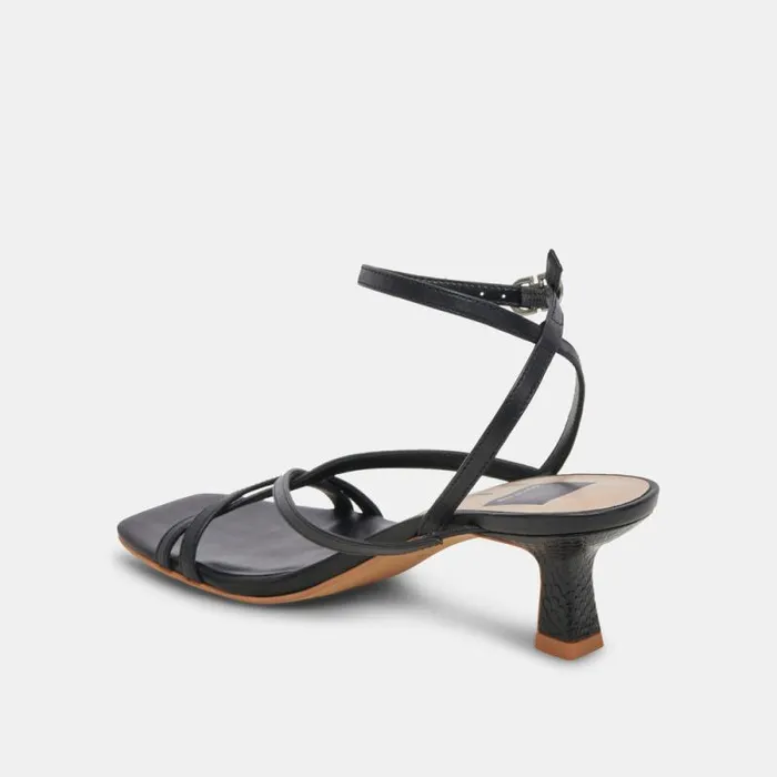 Dolce Vita Zamal Heels Black Leather Women Heels