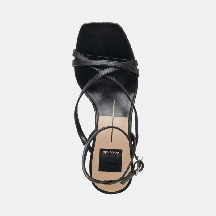 Dolce Vita Zamal Heels Black Leather Women Heels