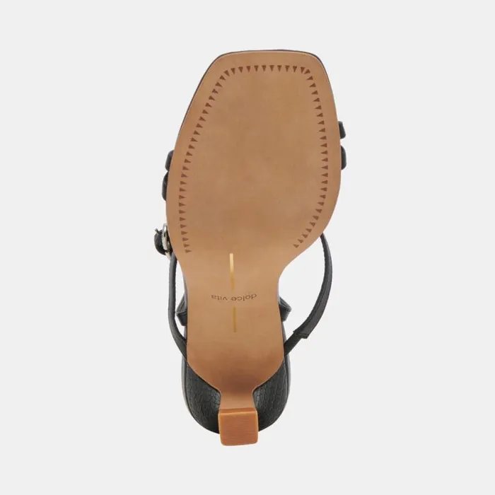 Dolce Vita Zamal Heels Black Leather Women Heels