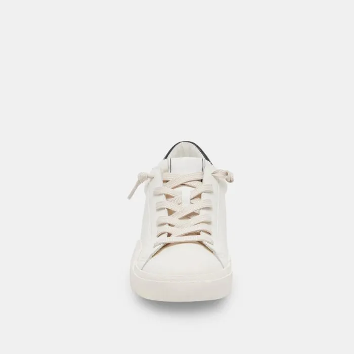 Dolce Vita Zina Foam 360 Sneakers White Black Recycled Leather Women Sneakers