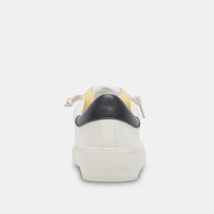 Dolce Vita Zina Foam 360 Sneakers White Black Recycled Leather Women Sneakers