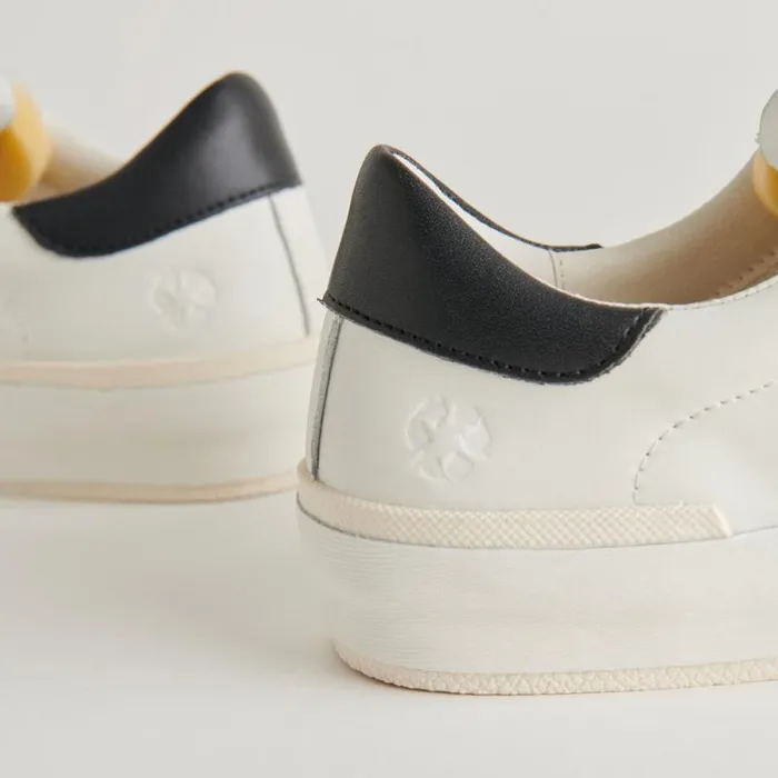 Dolce Vita Zina Foam 360 Sneakers White Black Recycled Leather Women Sneakers