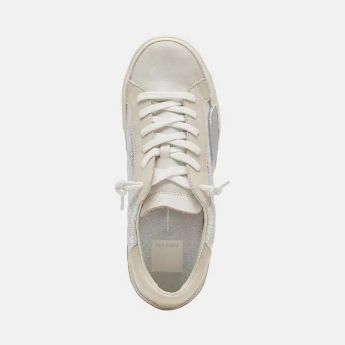 Dolce Vita Zina Sneakers Chrome Distressed Leather Women Sneakers