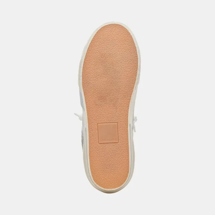 Dolce Vita Zina Sneakers Chrome Distressed Leather Women Sneakers