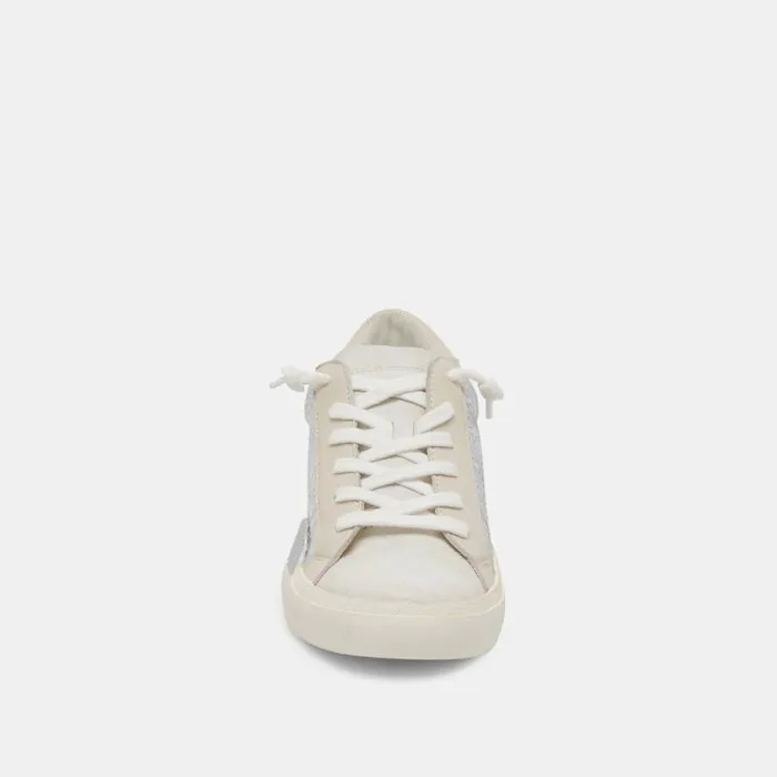 Dolce Vita Zina Sneakers Chrome Distressed Leather Women Sneakers