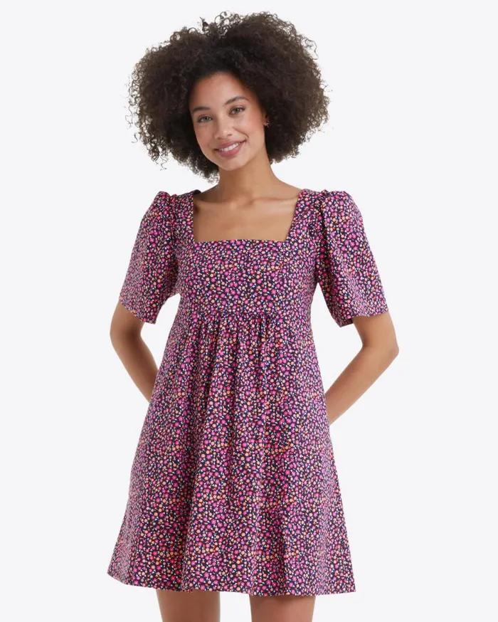 Draper James Extended Sizes Women Dottie Babydoll Dress In Ditsy Poppy