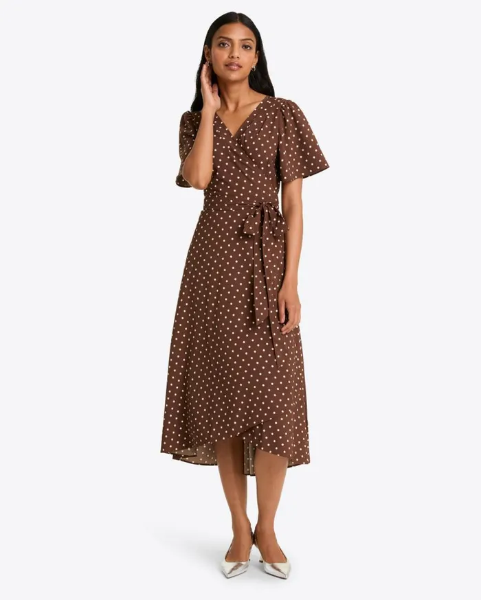 Draper James Extended Sizes Women Gigi Wrap Dress In Matte Satin