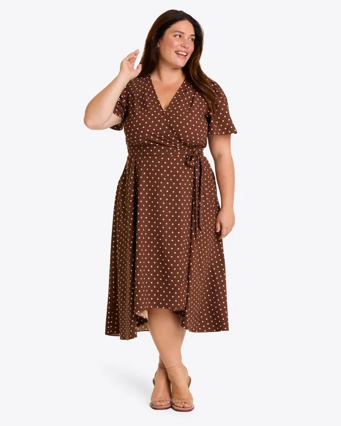 Draper James Extended Sizes Women Gigi Wrap Dress In Matte Satin