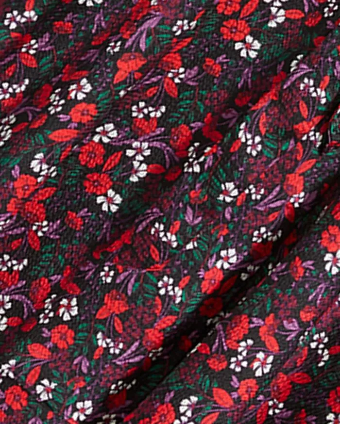 Draper James Extended Sizes Women Long Sleeve Shift Dress In Scarlet Floral