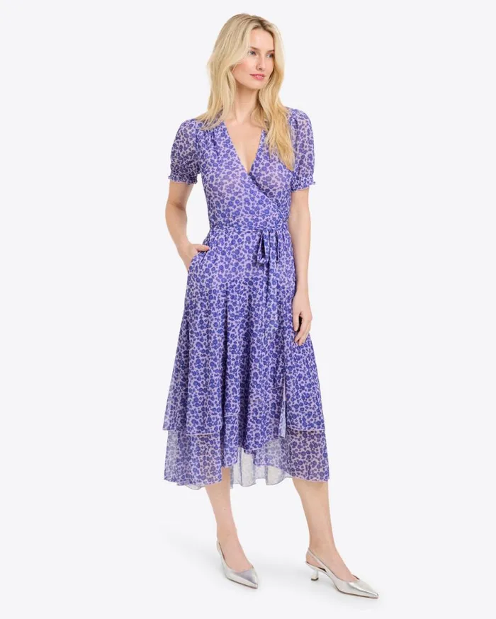 Draper James Extended Sizes Women Naomi Wrap Dress In Stretch Mesh